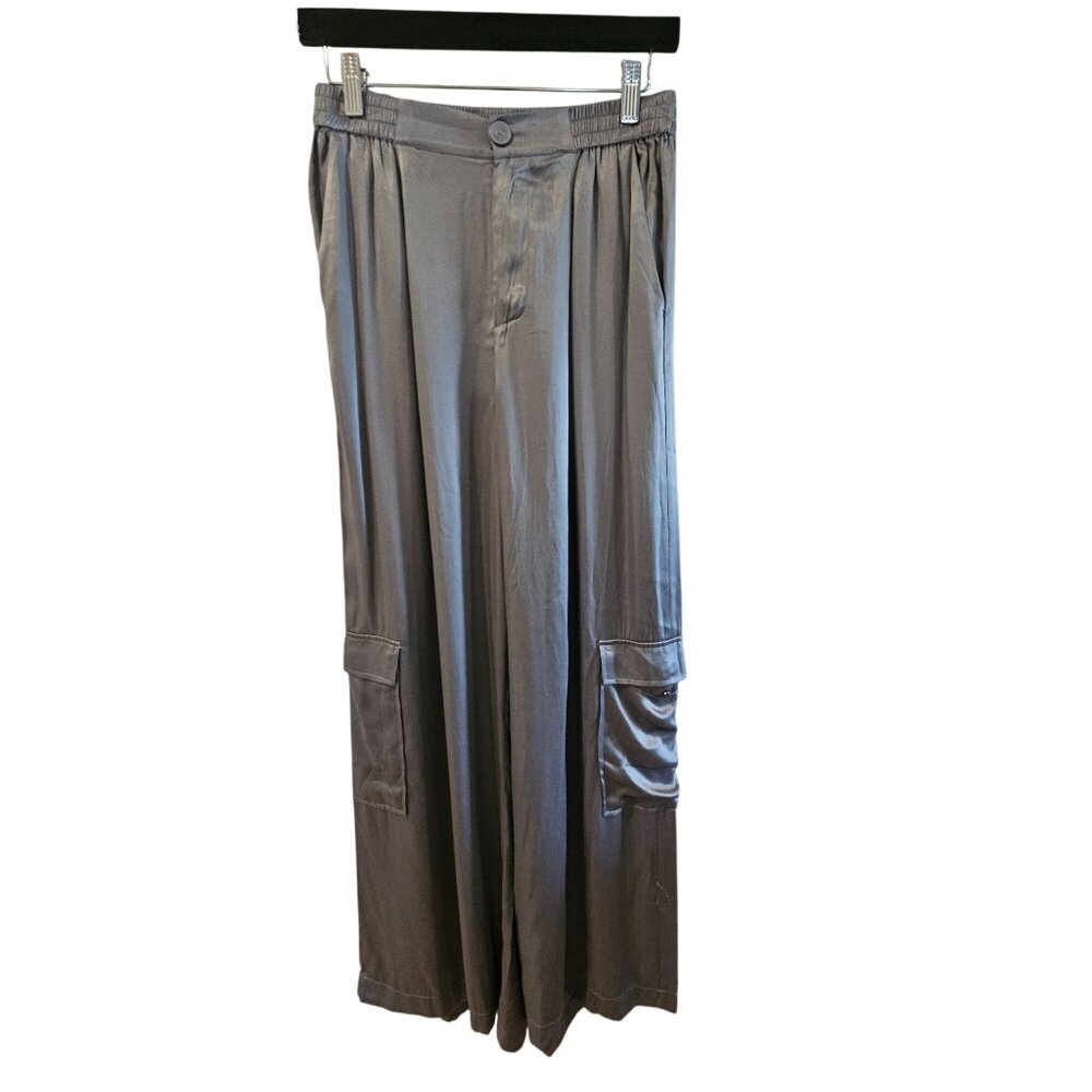 Johnny Was Women Silver Gray Pull on Pants XS Quiet Luxury Resortcore Boho Chic - Picture 2 of 16
